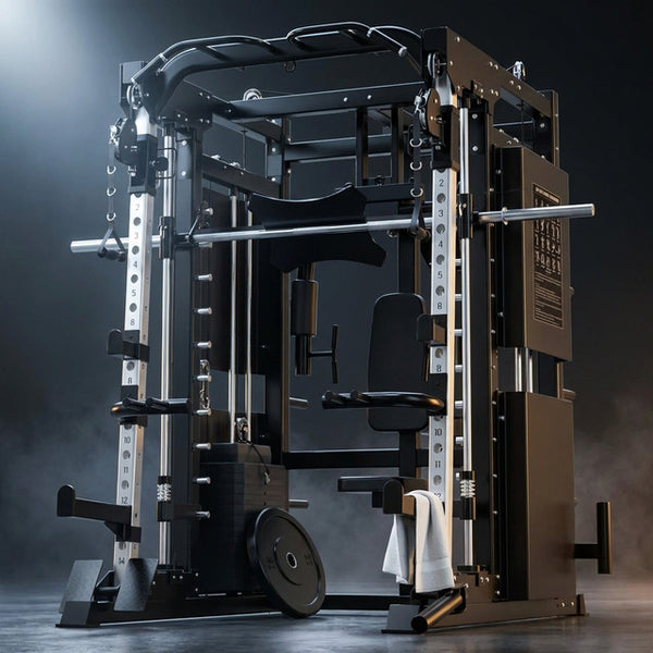 Professional Gym Smith Machine Set—Multi-Functional All-In-One Fitness Equipment, Suitable for Professional Gyms — Studio Shot